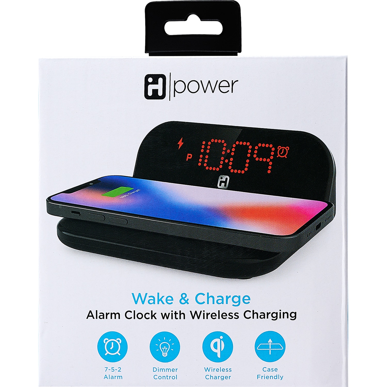 iHome IHV18 Wireless Charging Digital Alarm Clock