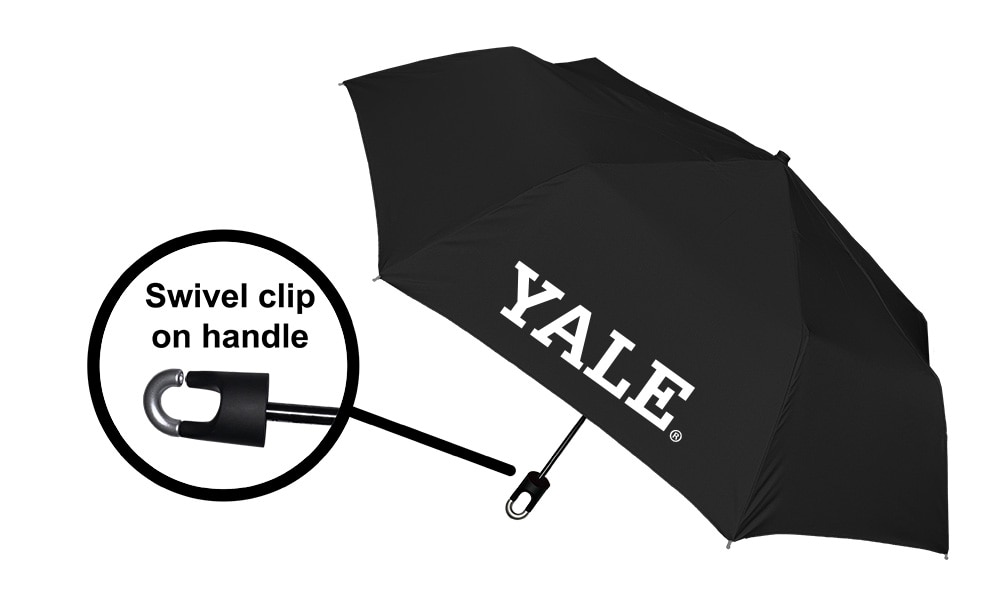 Storm Clip Mini Folding Emblematic Solid Umbrella 42" Coverage