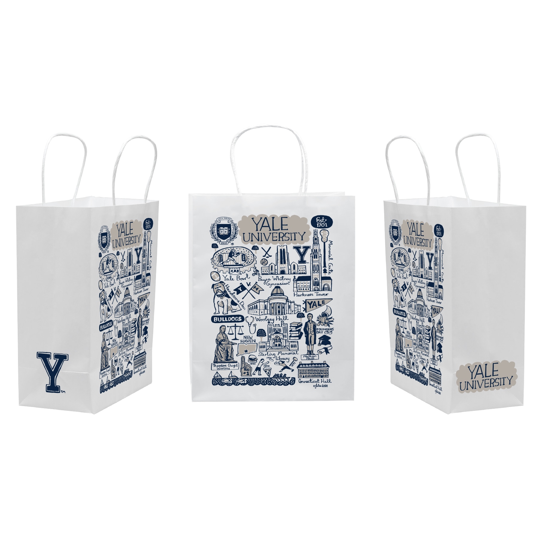 Yale Bulldogs Julia Gash SM Kraft Paper Tote