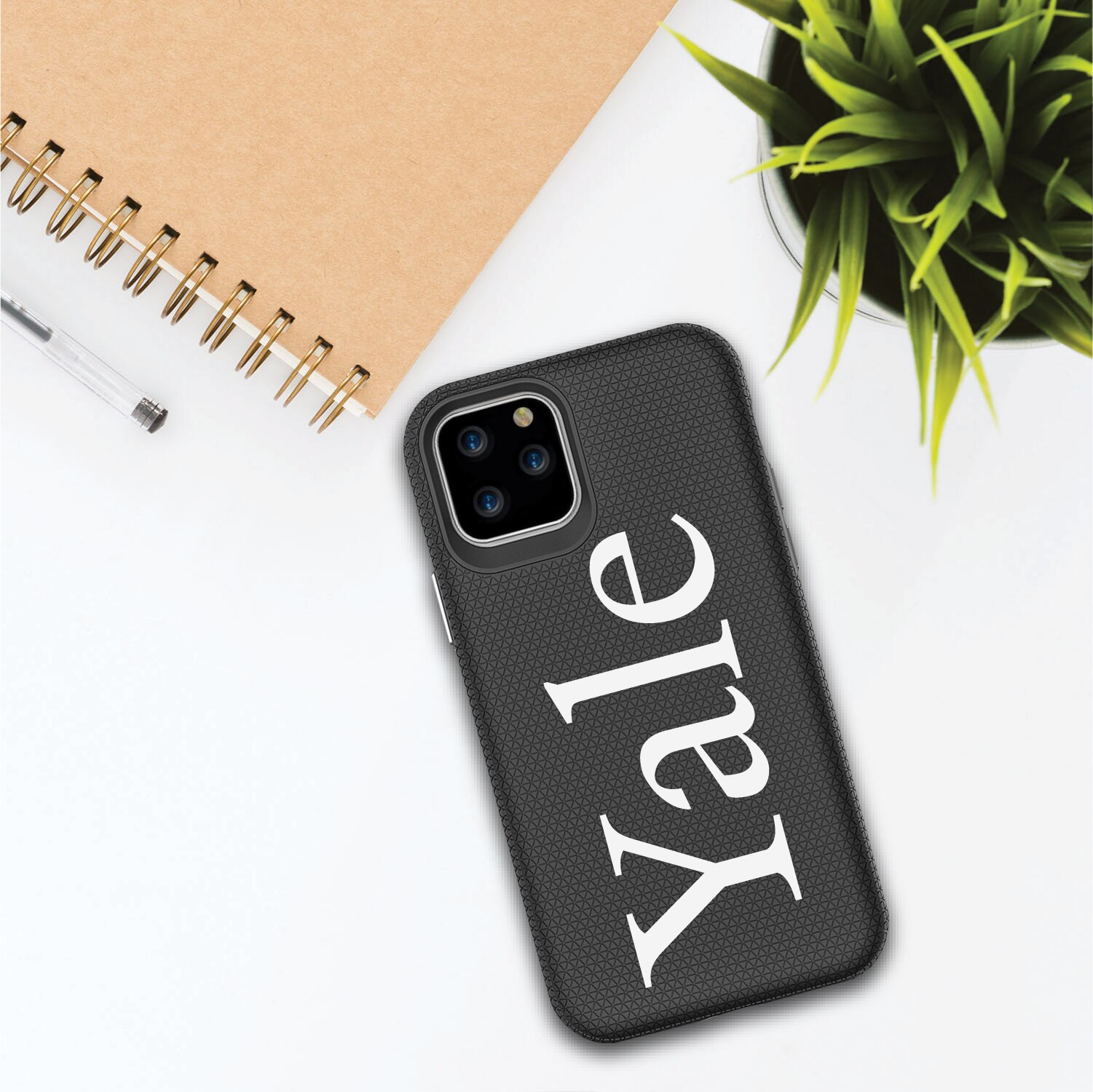 Yale University Bulldogs Black Tough Shell Phone Case,  Classic- iPhone 13 Pro