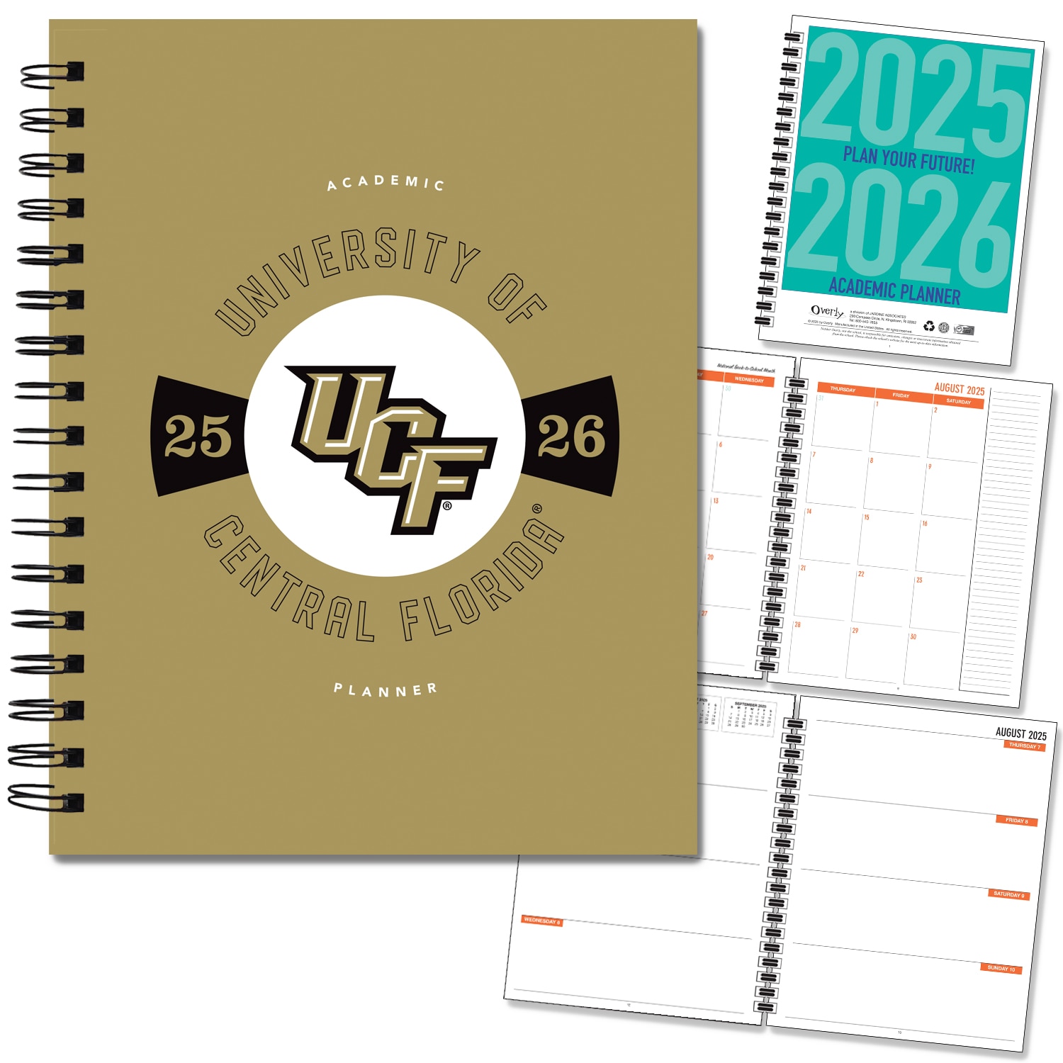 Traditional Mascot Hard Cover Imprinted Planner 25-26 AY 7x9