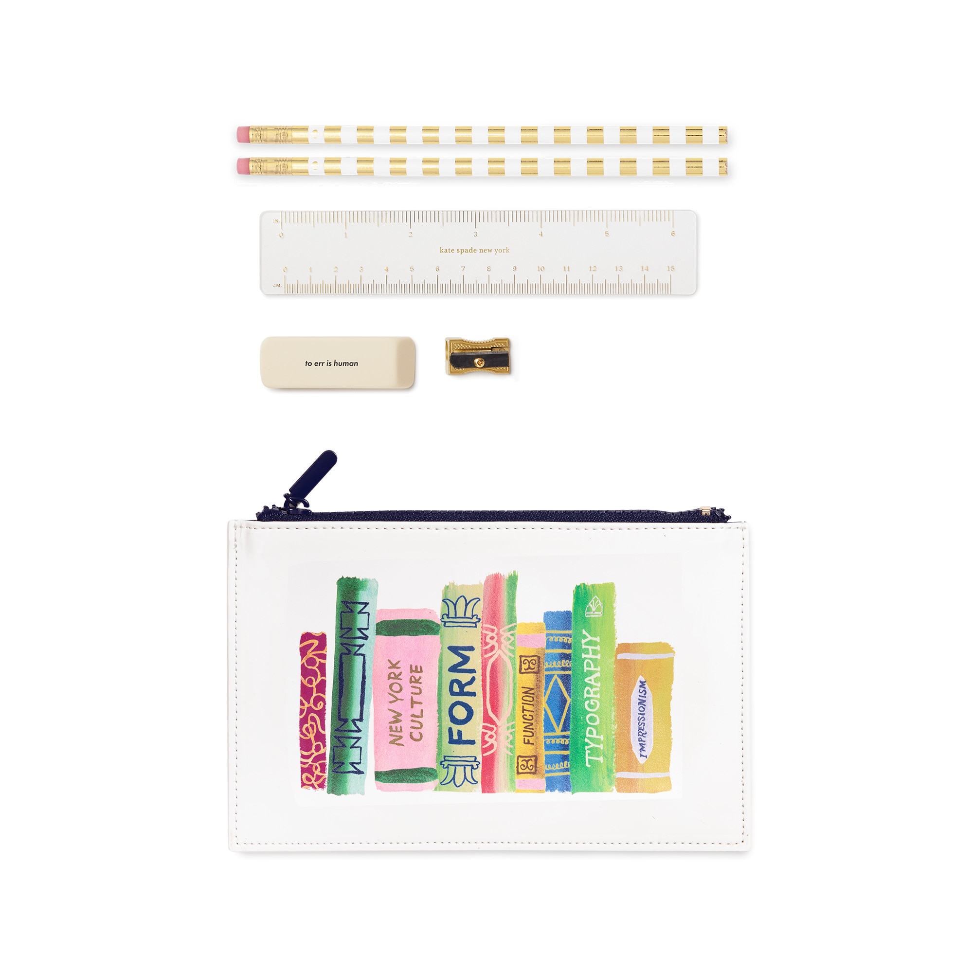 Kate Spade New York Pencil Pouch Bookshelf