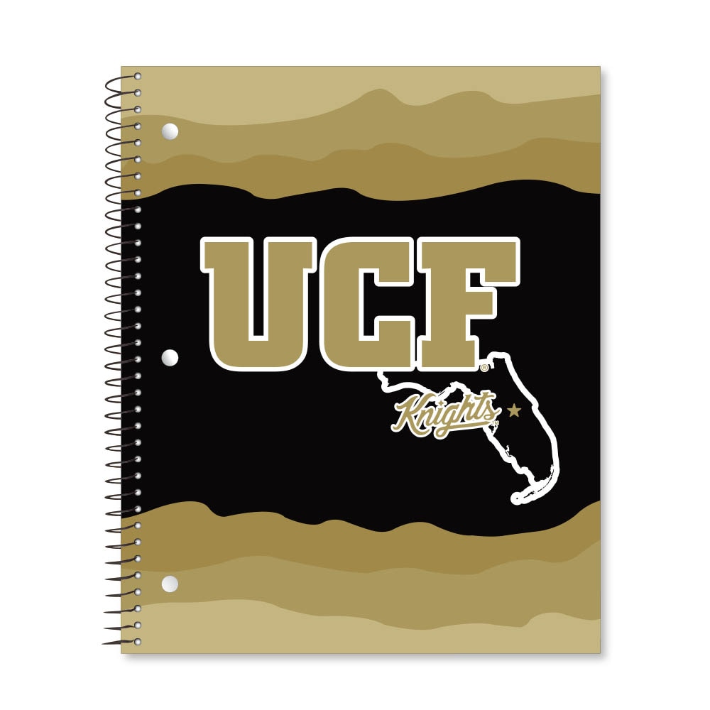 Digi State Outline 3 Subject 11"x9" College Ruled Spiral Notebook