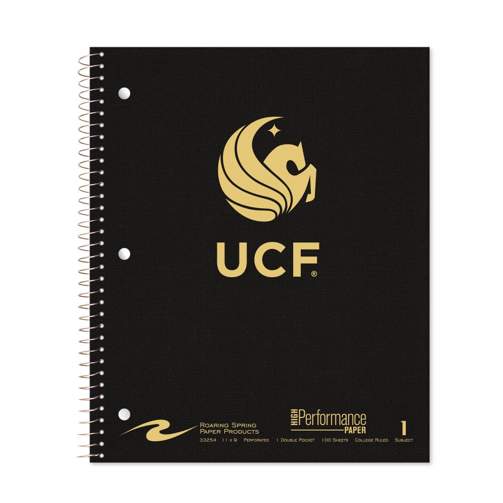 Roaring Premium 1 Subject Notebook, 8.5x11 College Ruled 20lb Paper, Linen Foil Cover