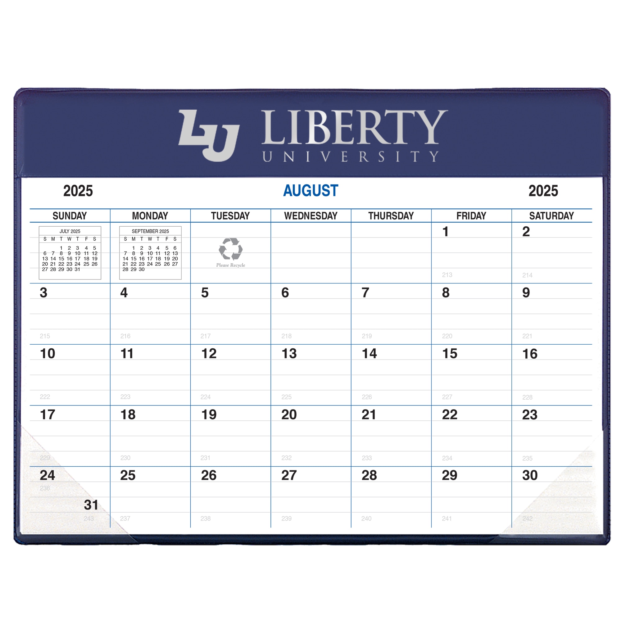 Payne 25-26 Imprinted Academic Calendar Pad Planner 8.5"x11"