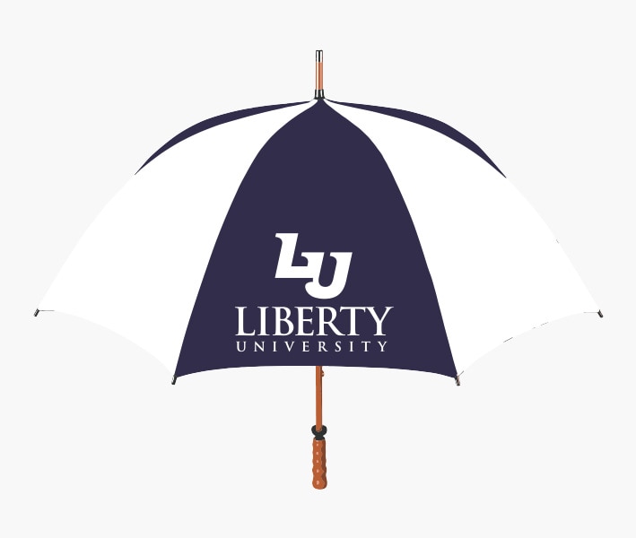 Liberty University Flames "The Eagle" Sporty Wood Shaft Golf Umbrella 62"