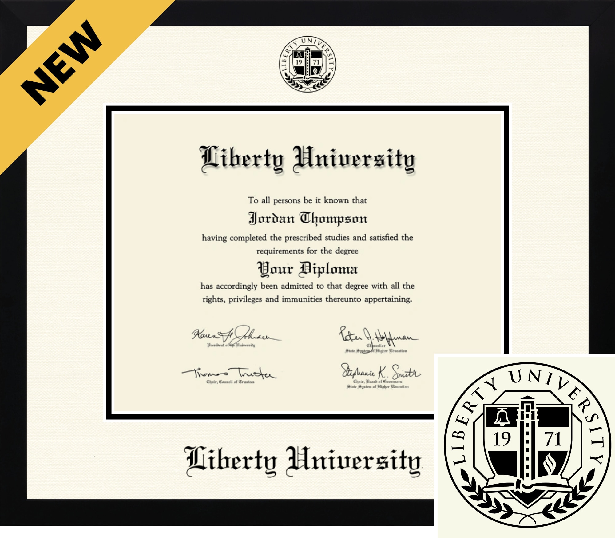 Church Hill Classics ICON 8.5x11 Black Diploma Frame