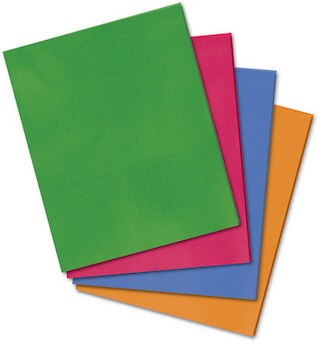 Image 1: Recycled 2 Pocket Portfolio, Assorted Pastel Colors