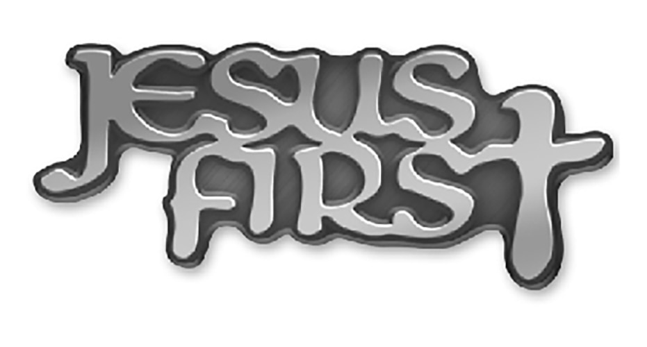 Silver Jesus First Lapel Pin 1.5"