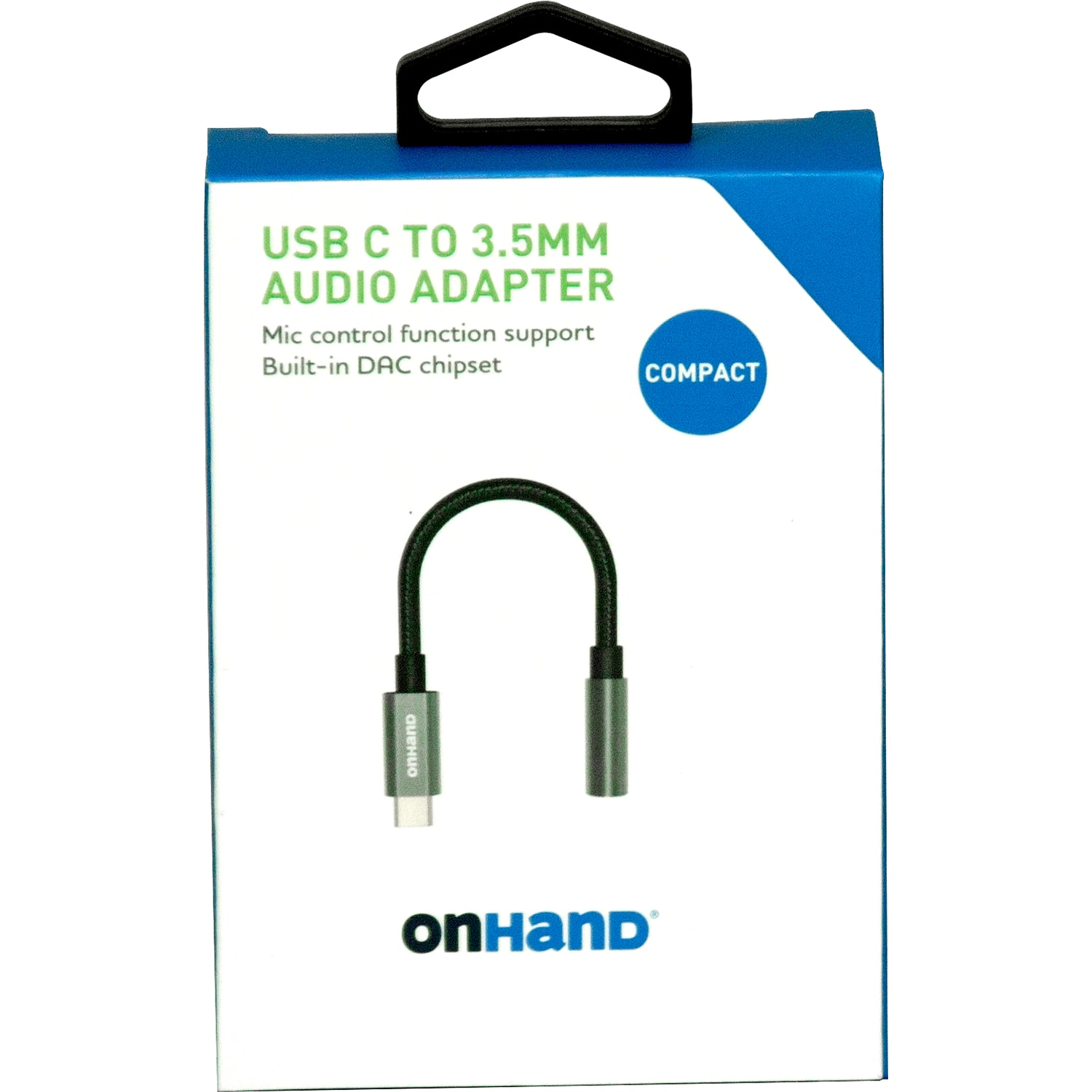 OnHand Audio Adapter USB-C to 3.5mm, Black