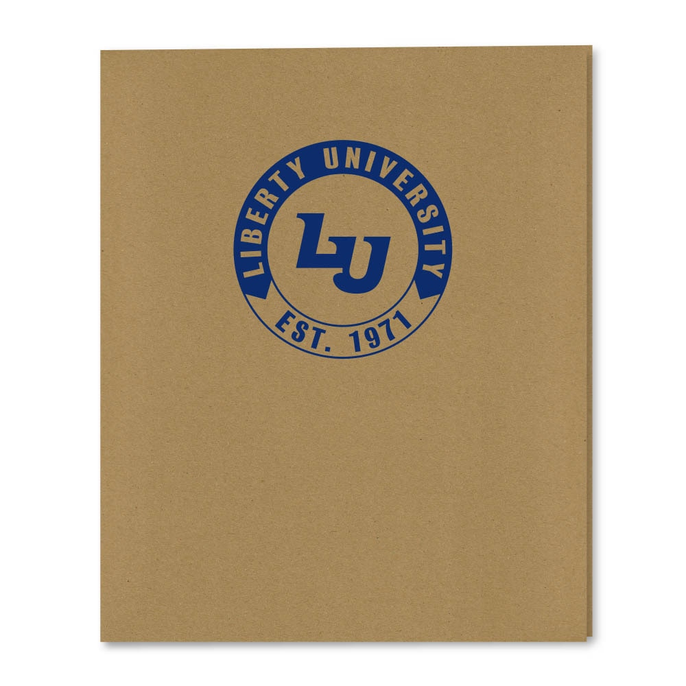 Recycled Emblematic Kraft 2 Pocket Folder, Classic