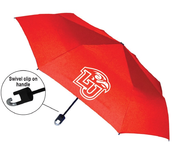 "Storm Clip" Mini Folding Emblematic Solid Umbrella 42" Coverage