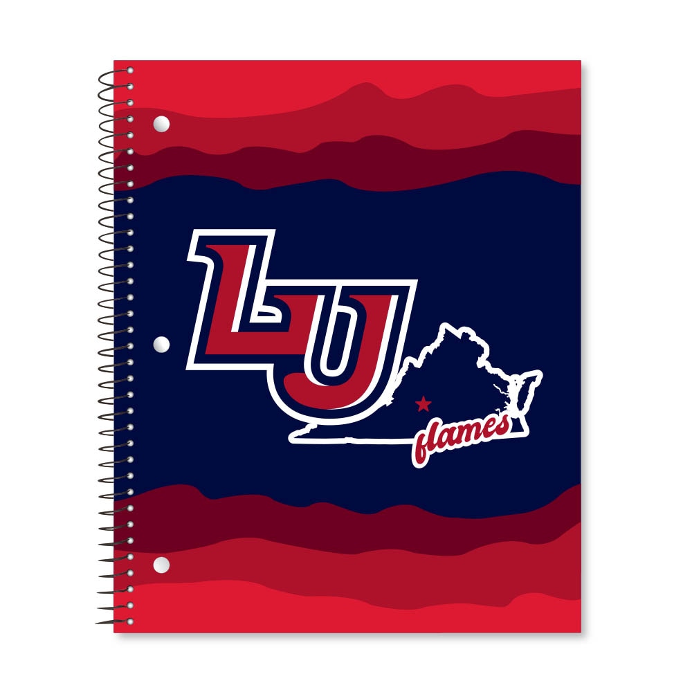 Digi State Outline 3 Subject 11"x9" College Ruled Spiral Notebook