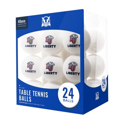Liberty University Flames 24 Count Table Tennis Balls Logo Design