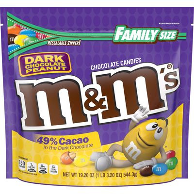 M & M Chocolate Candies, Dark Chocolate, Peanut, Chocolate