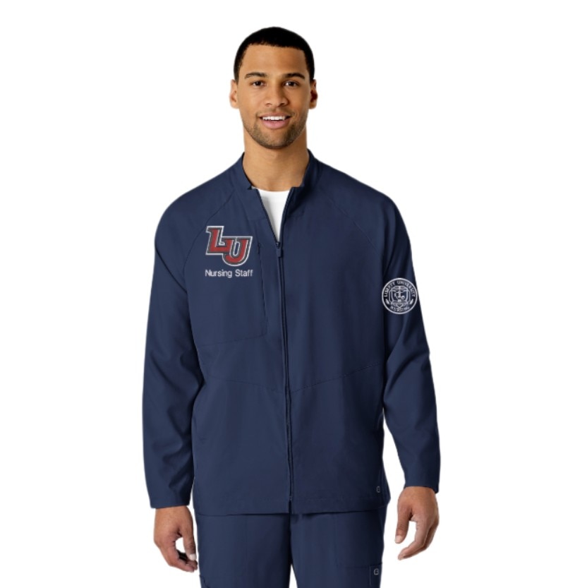 LIB11 Men's Zip Front Warm Up Jacket Navy