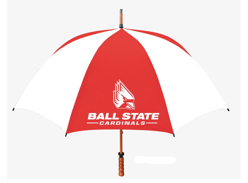 Ball State Cardinals "The Eagle" Sporty Wood Shaft Golf Umbrella 62"