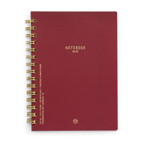 Burgundy Wirebound Notebook