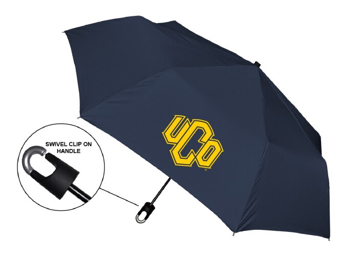 "Storm Clip" Mini Folding Emblematic Solid Umbrella 42" Coverage