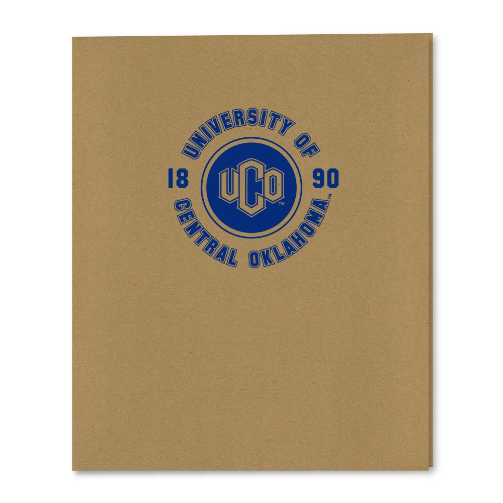 Recycled Emblematic Kraft 2 Pocket Folder, Classic