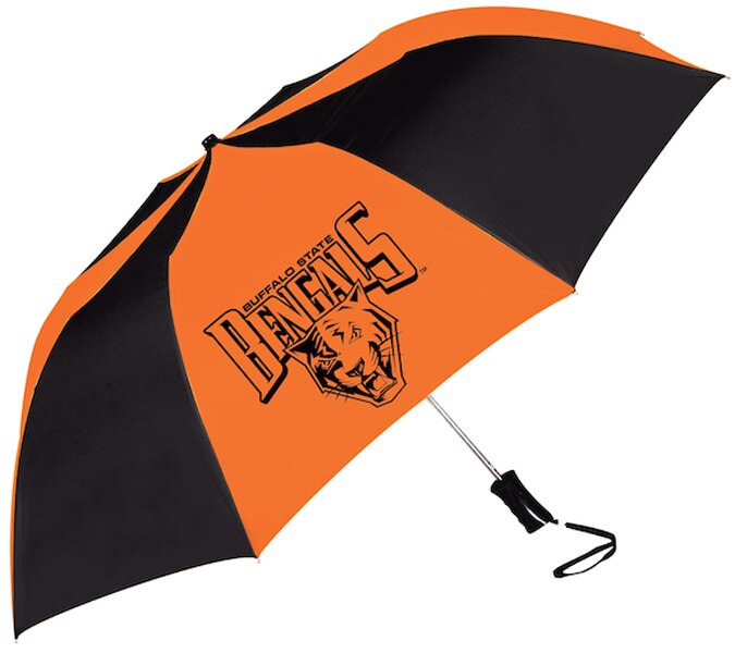 Buffalo State "The Sport" 2-Tone Emblematic Umbrella Automatic Folding 48" Coverage