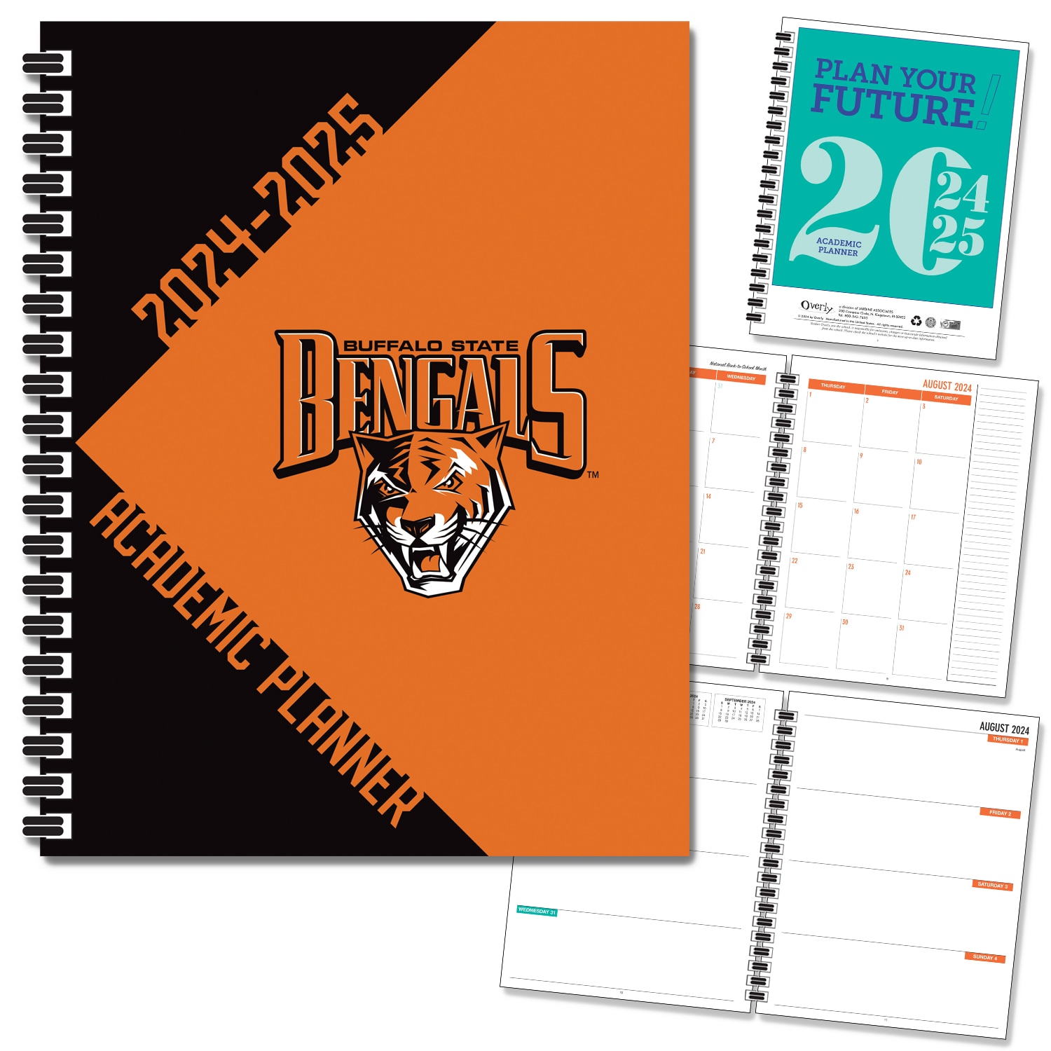 FY 25 Traditional Soft Touch Spot Varnish - Mascot Imprinted Planner 24-25 AY 7x9