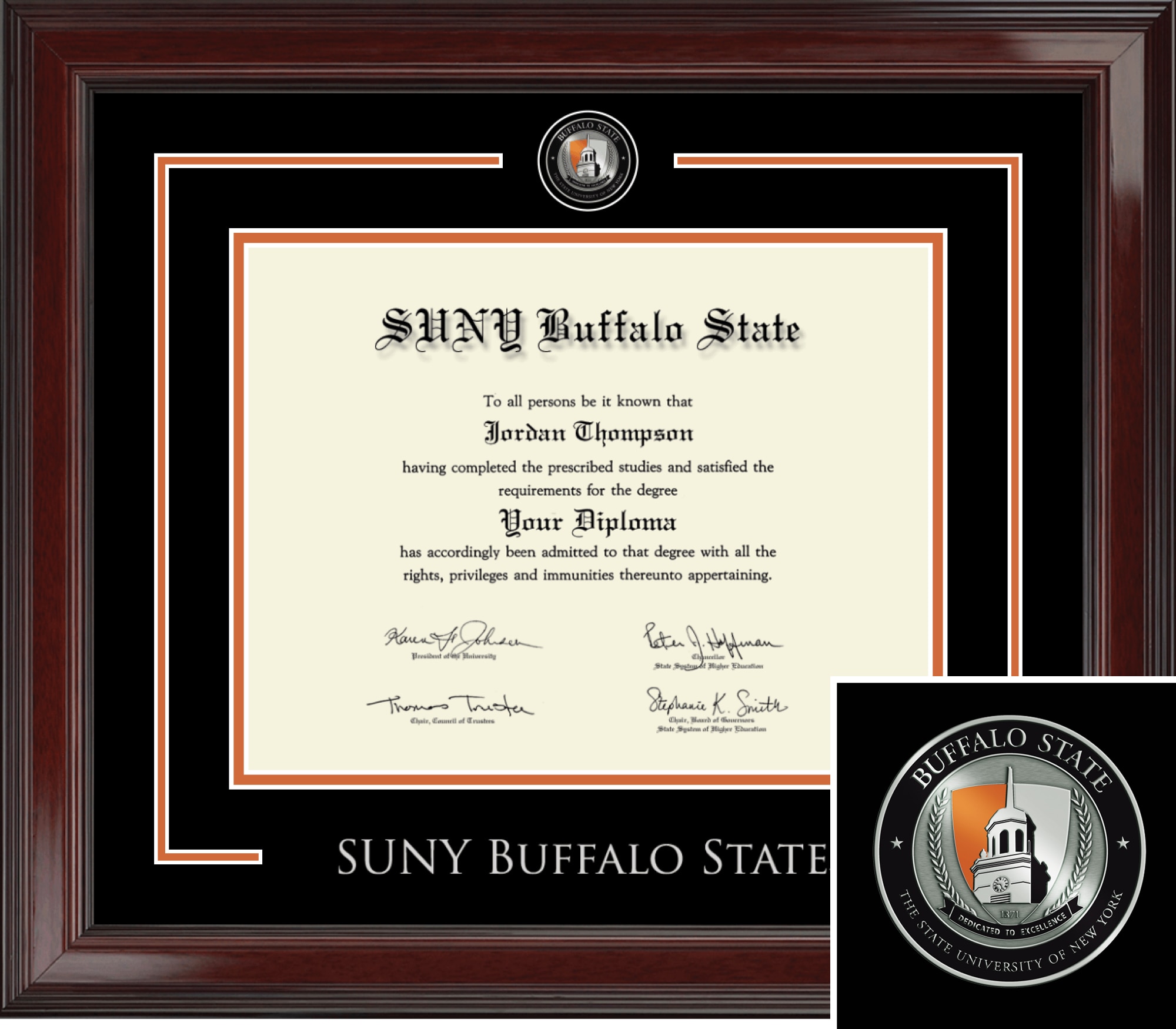 Church Hill Classics Showcase 8.5x11 Cherry Diploma Frame