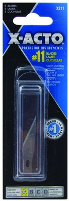 X-Acto #11 Classic Fine Point Blades, 5/Pkg.