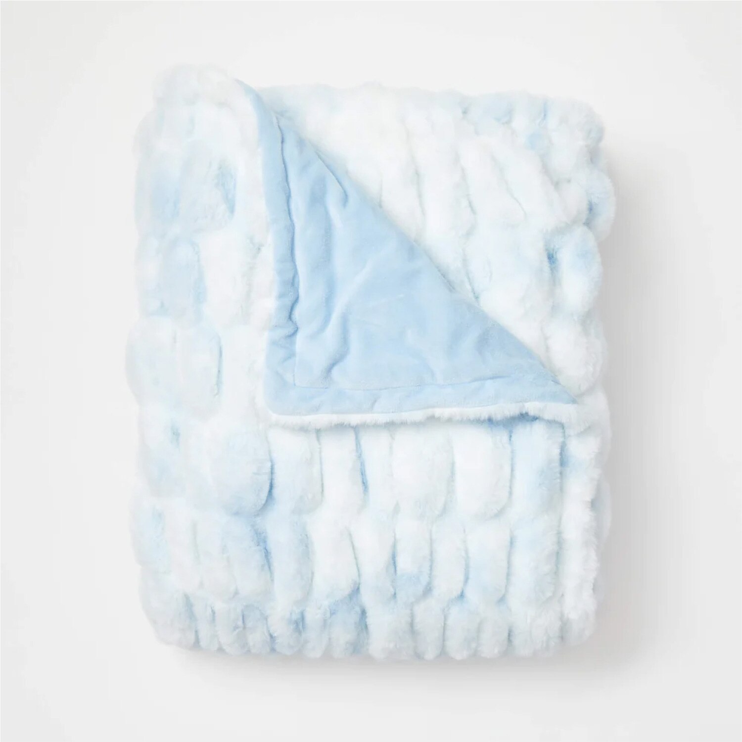 Dormify Leah Ruched Faux Fur Throw Blanket