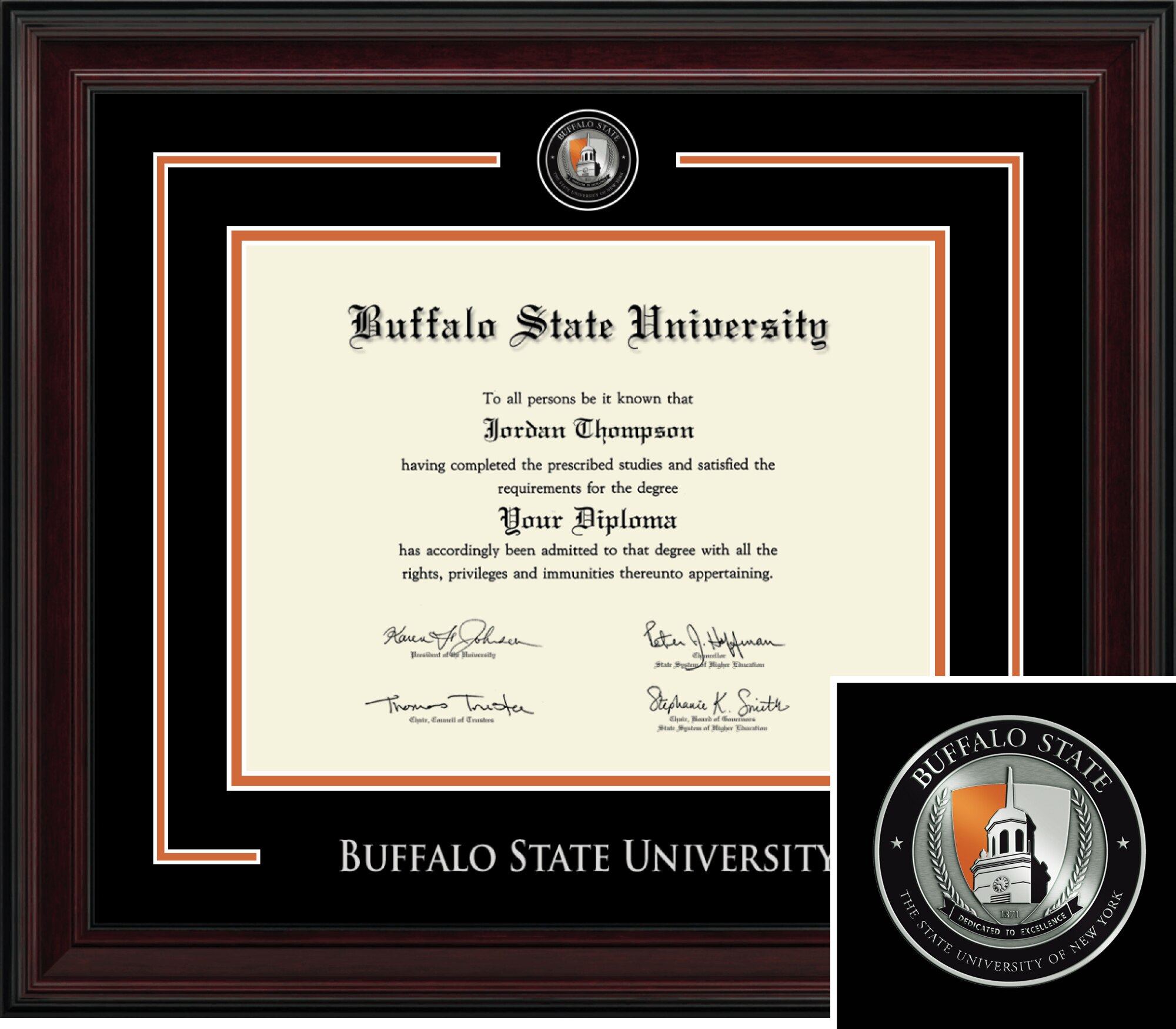 Church Hill Classics Showcase 8.5x11 Cherry Diploma Frame