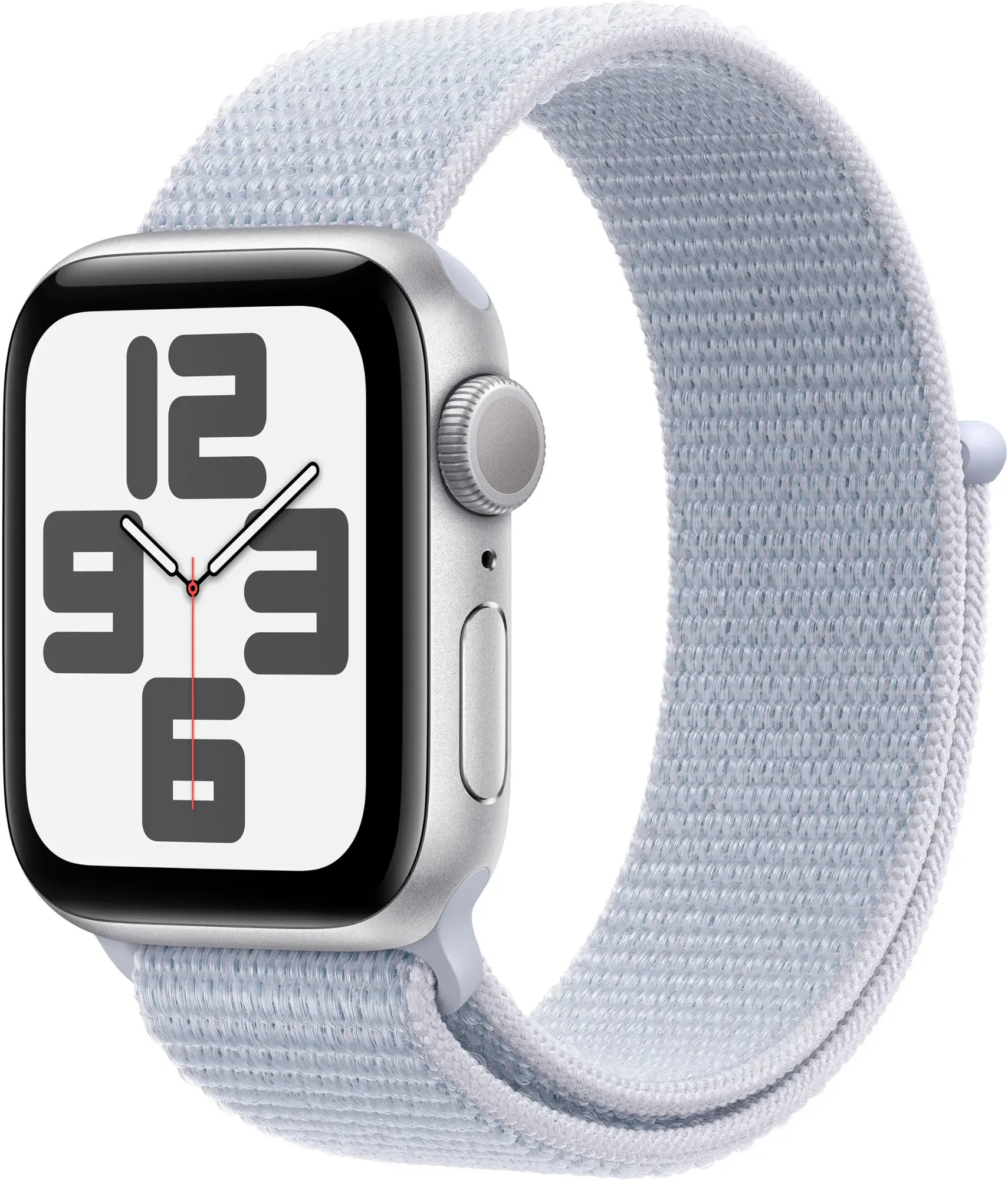 Apple Watch SE GPS 40mm Silver Aluminum Case with Blue Cloud Sport Loop