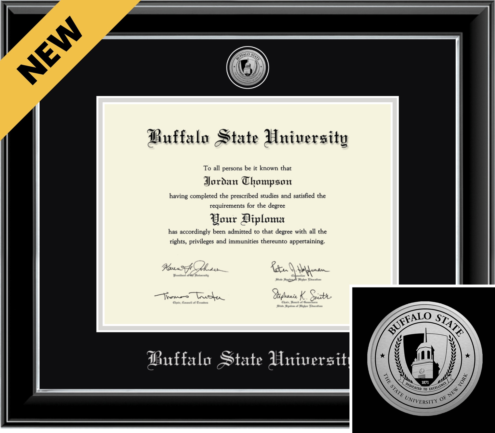 Church Hill Classics Onyx 8.5x11 Black Diploma Frame
