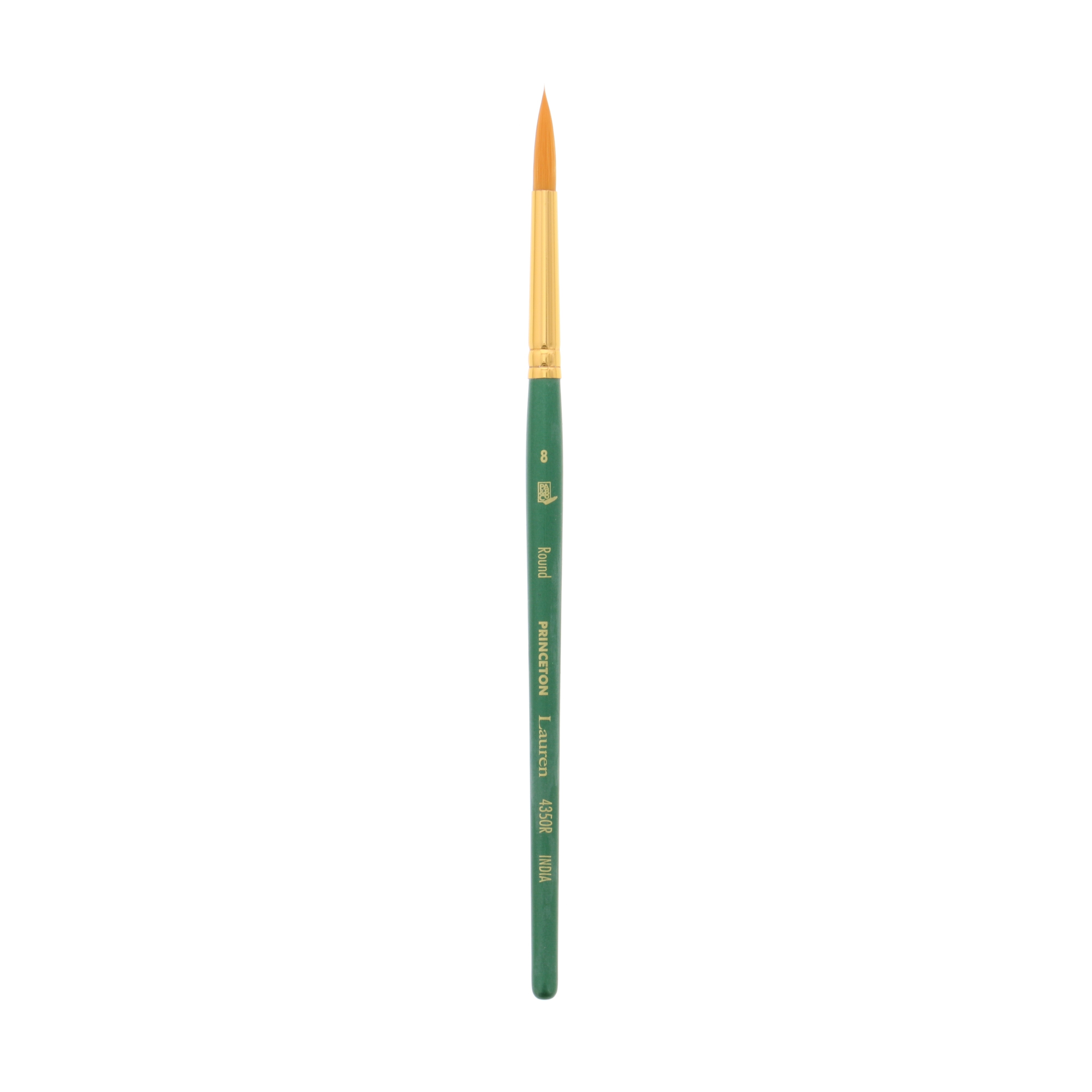 Princeton Brush Lauren Golden Synthetic Watercolor & Acrylic Brush, Round, 8