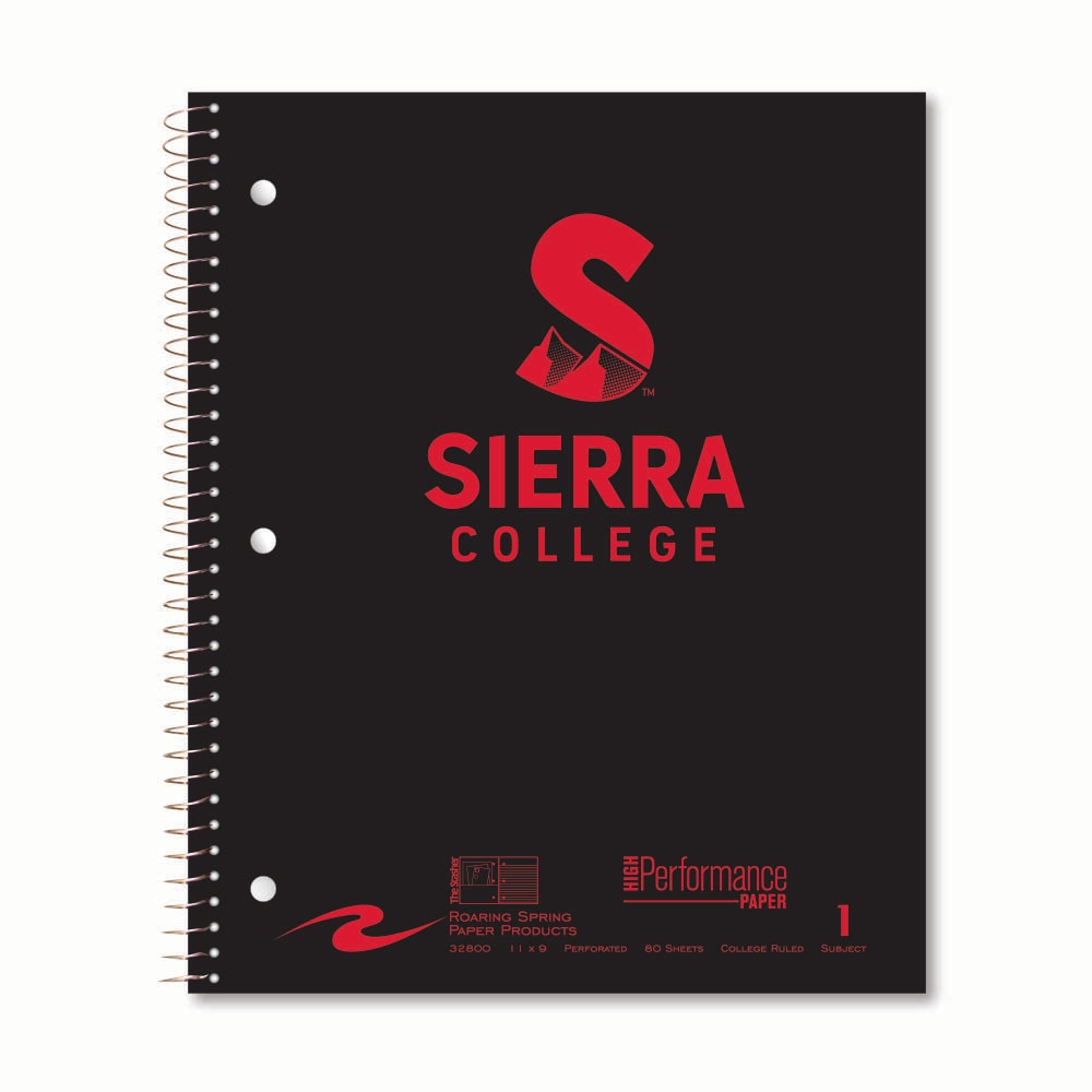 Roaring Premium 1 Subject Notebook, 8.5x11 College Ruled 20lb Paper, Pressboard Foil Cover