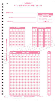 Scantron Form F  288  PAR  L