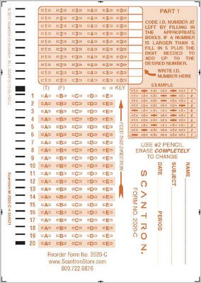 Scantron Form 2020  C