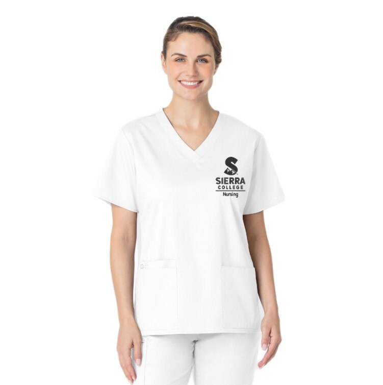 Wink Work Women's V-Neck Top 101SIER1