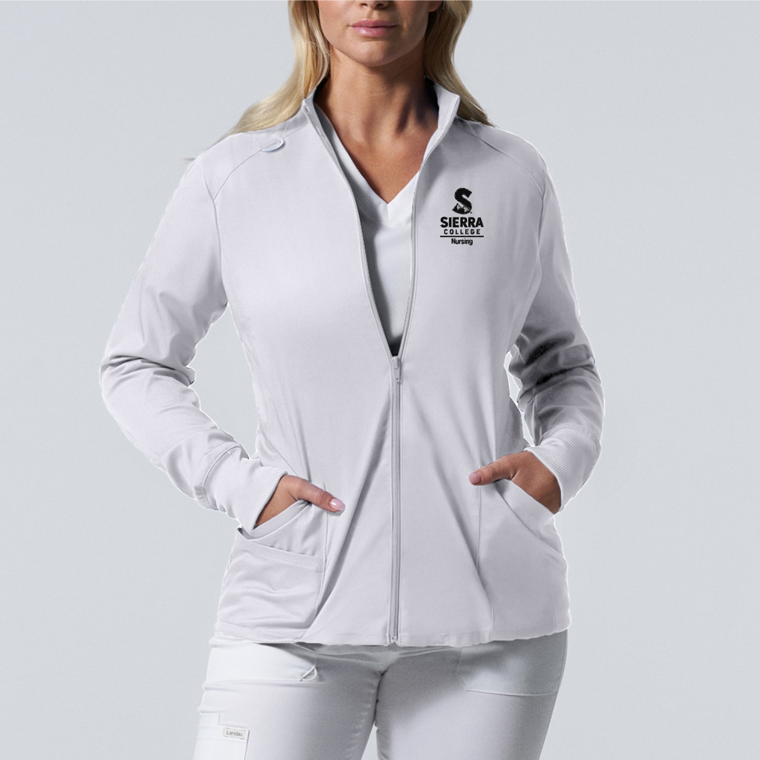 Proflex Womens Zip Front Scrub Jacket (LJ701 Logoed)