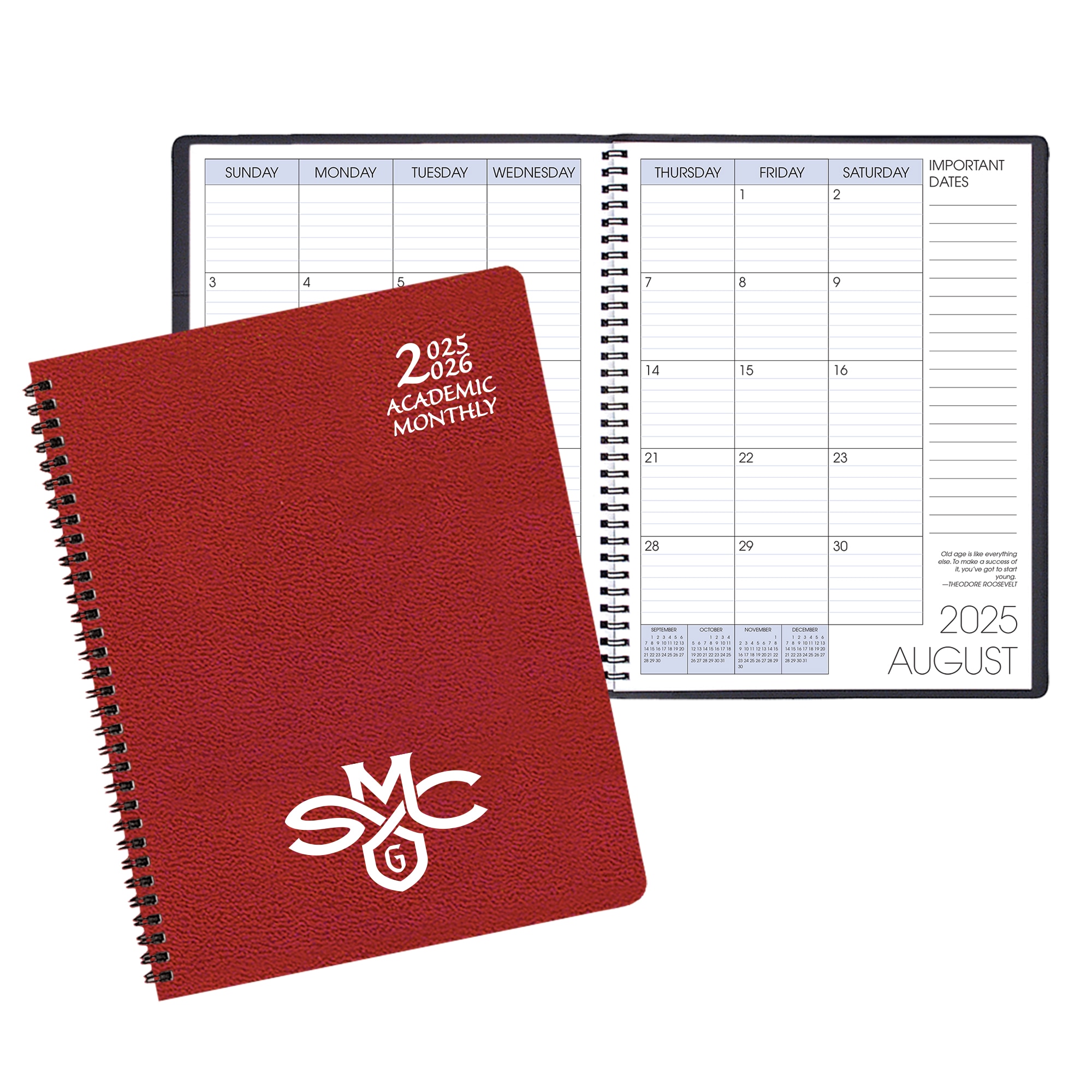 Payne 25-26 Imprinted Academic Monthly Planner 8.5"x11"