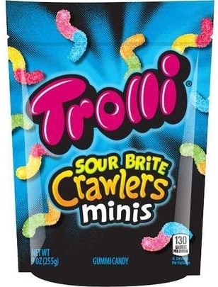 Trolli - Crawlers Sour Crunchy Assorted - 5oz Peg Bag