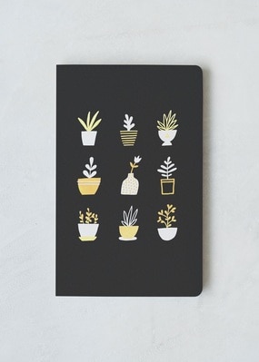 Gold Plants Small Soft Cover Lined Journal