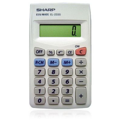 Sharp Calculators EL-233SB 8-Digit Pocket Calculator