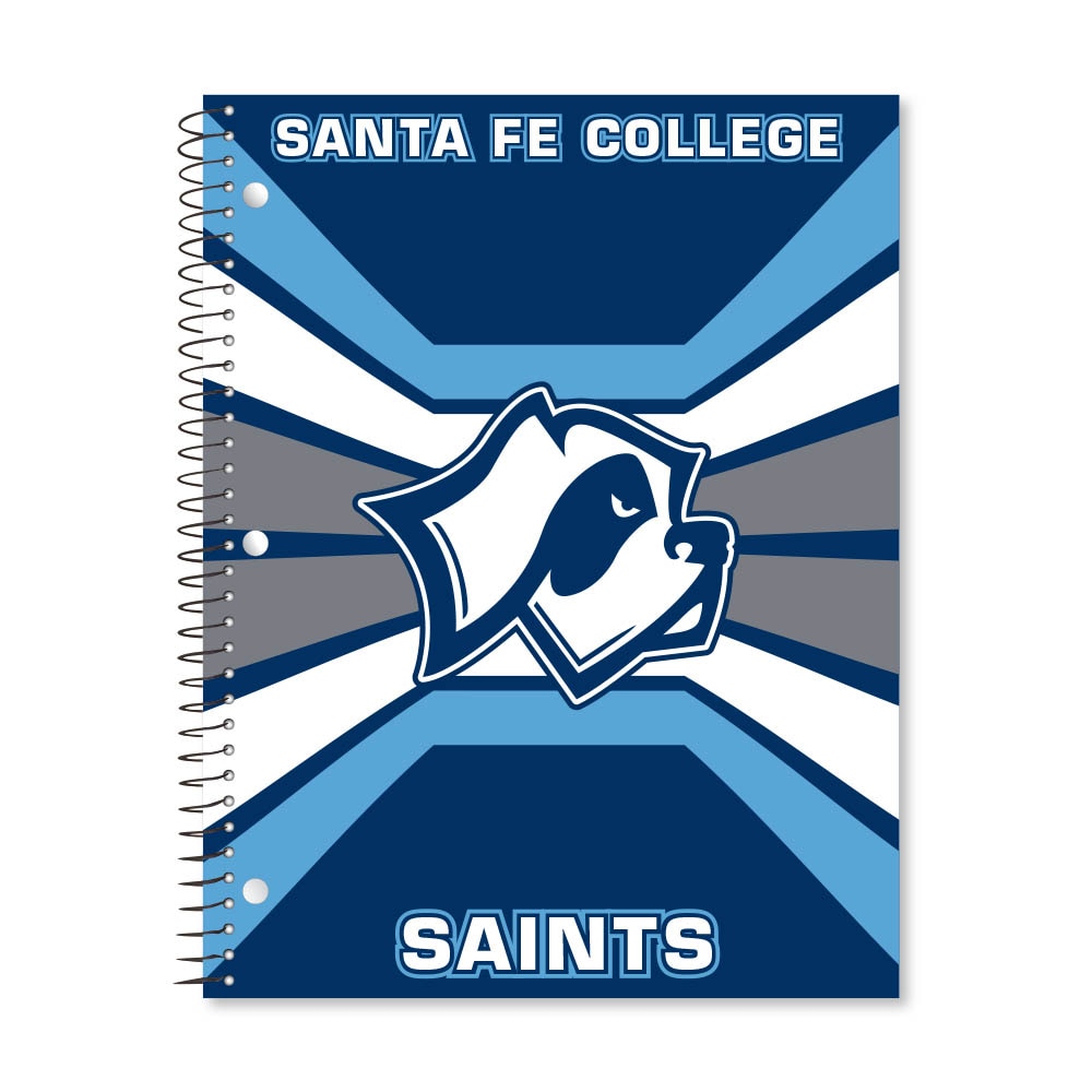 Digi Color Warp 1 Subject 11"x8.5" 70 Count College Ruled Spiral Notebook