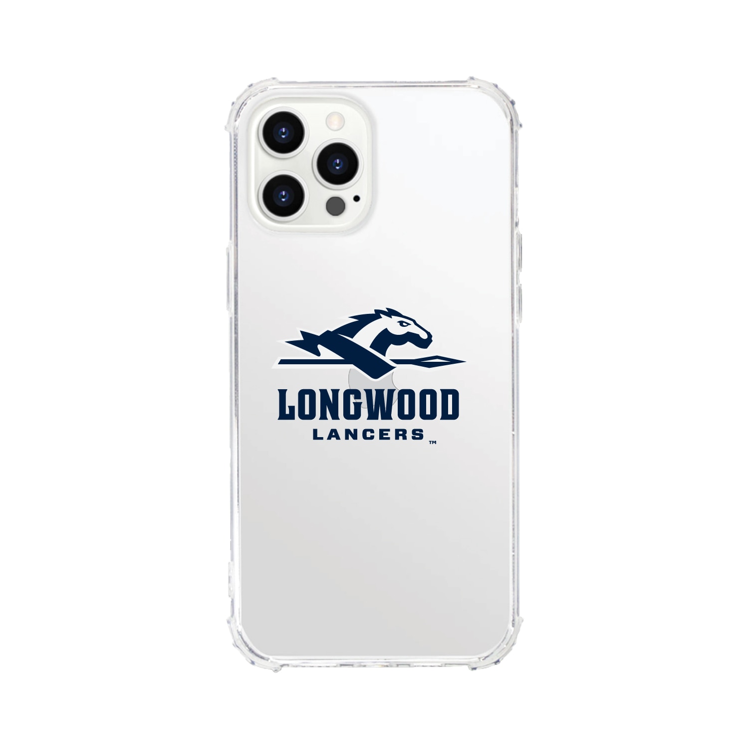 Longwood University Lancers Clear Tough Edge Phone Case, Classic- iPhone 13 Pro
