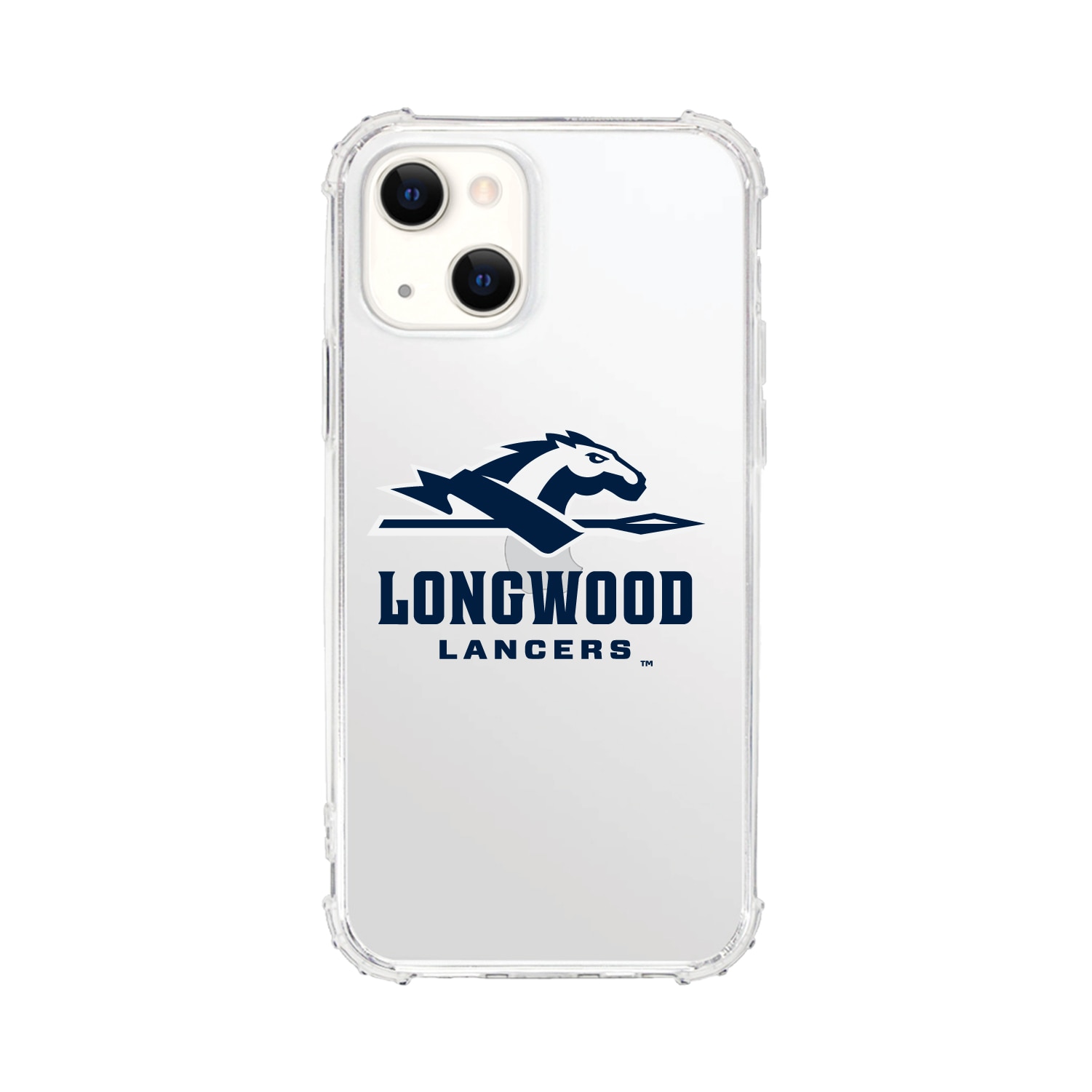 Longwood University Clear Tough Edge Phone Case, Classic V1 - iPhone 14