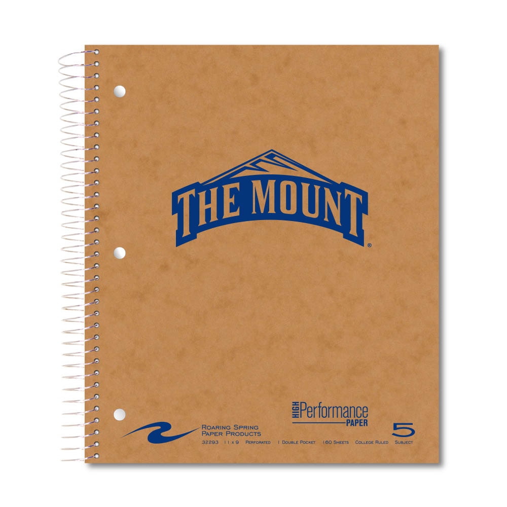Roaring Premium 5 Subject Notebook, 8.5x11 College Ruled 20lb Paper, Pressboard Foil Cover