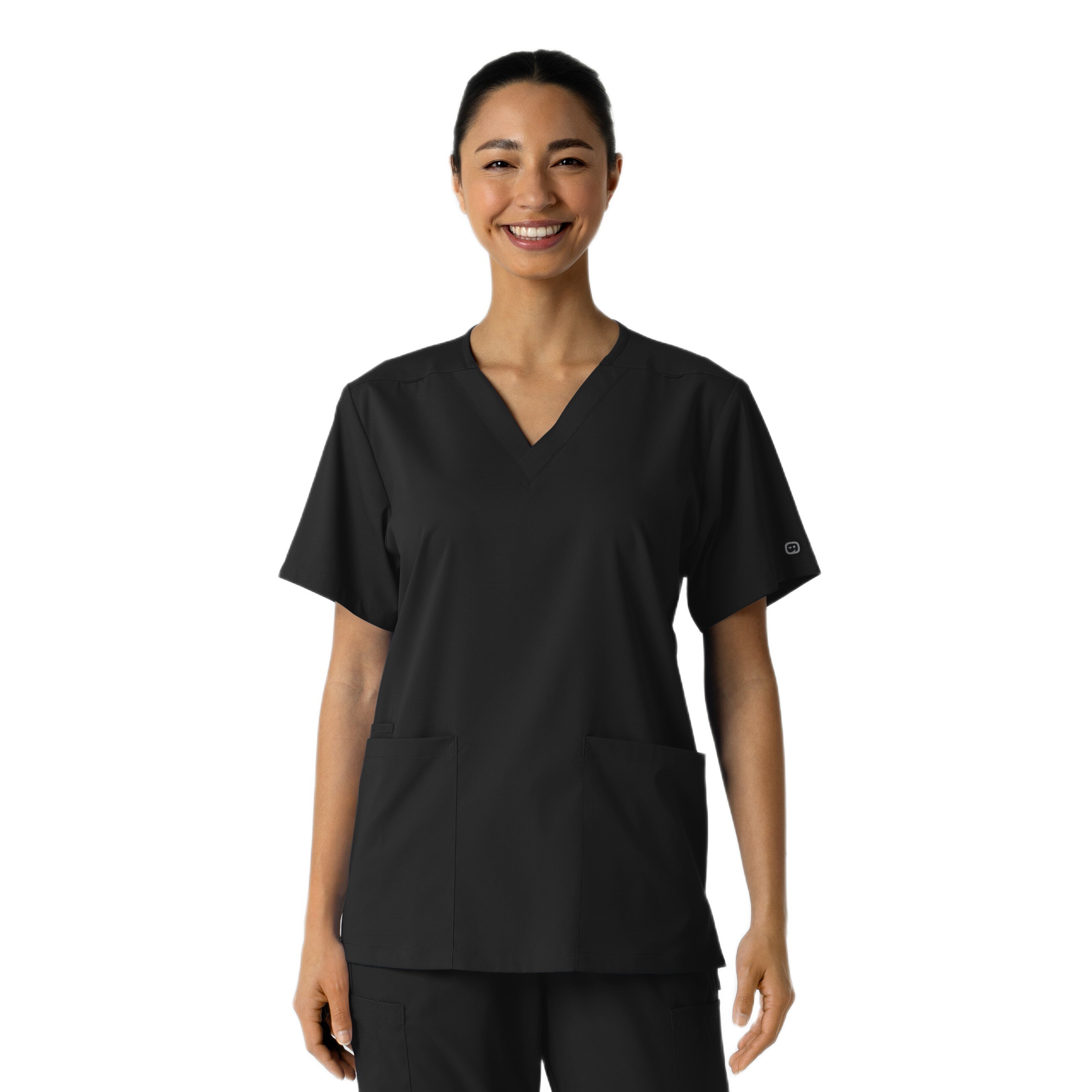 WBL Unisex V-Neck Scrub Top Black