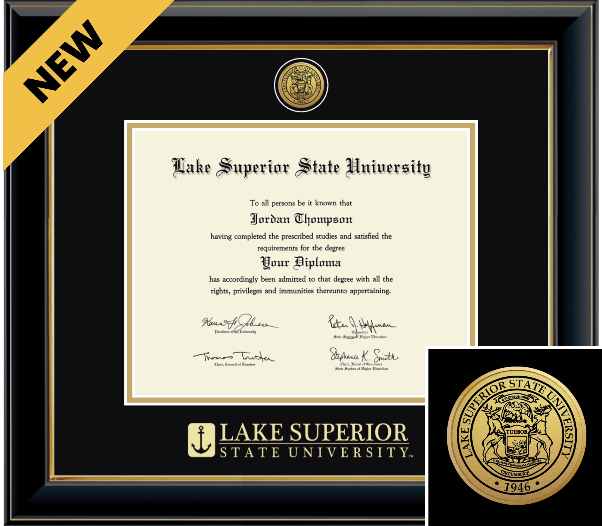 Church Hill Classics Onyx 8x10 Black Diploma Frame