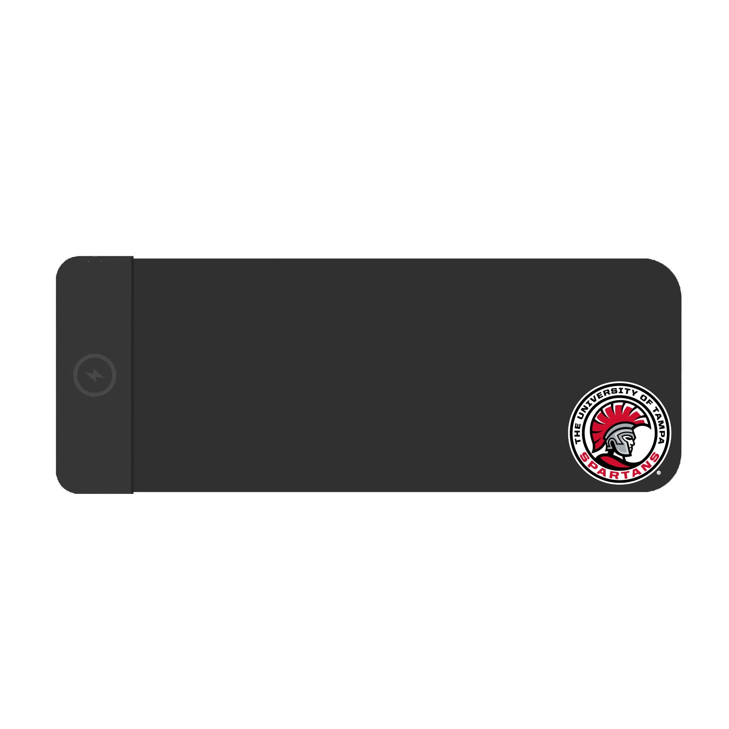 University of Tampa Cloth Wireless Charging Desk Mat, Black, Classic V1