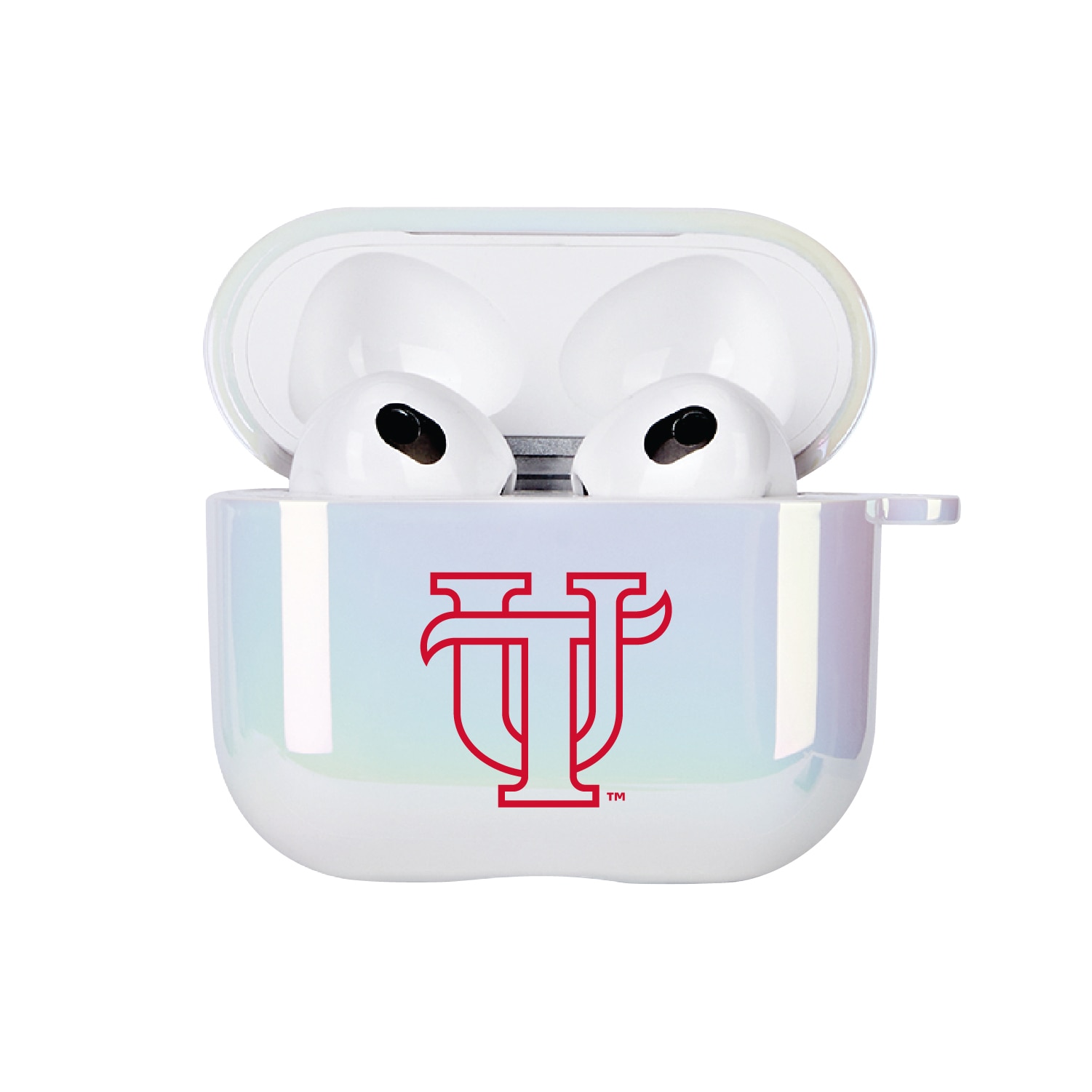 University of Tampa - Airpod 3rd Gen Case (TPU), Iridescent White, Classic V1